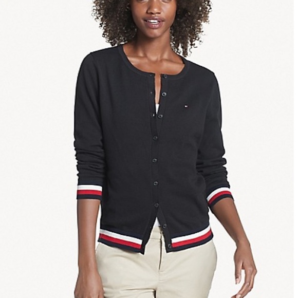NWT Tommy Hilfiger Essential Tipped Cardigan - Picture 4 of 4